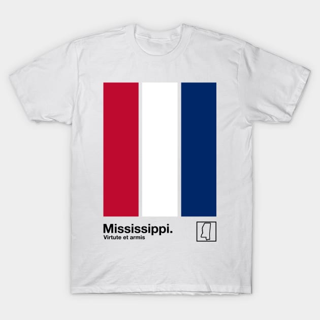 Mississippi // Original Minimalist Artwork Poster Design T-Shirt by DankFutura